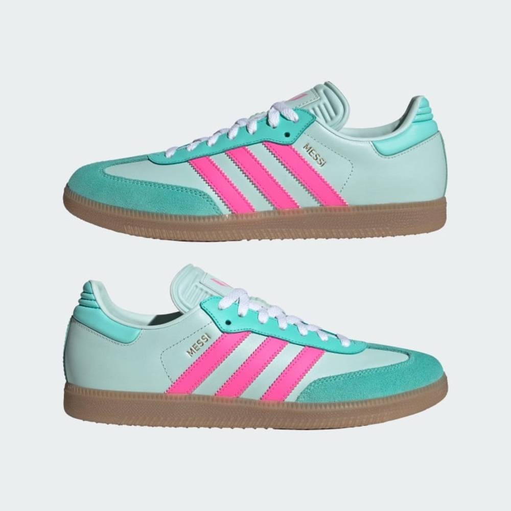 NWT Adidas Messi Samba Mint Green & Pink Sneakers Men’s 10 Teal Turquoise
